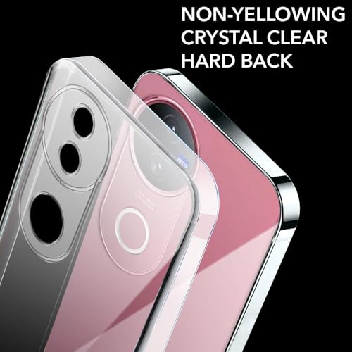 Image of DIZORO Compatible with Vivo T4R 5G / iQoo Z10R 5G / Vivo V50 5G / V50e 5G Back Cover Case Clear,[ Anti Yellow ][Military Grade Protection] Hard PC Back Cover Transparent