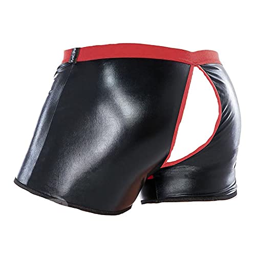 Men's Underwear Boxer Briefs Novelty Stretchy Briefs Underpants Ultra Soft Elastic Waistband Shorts Panties Knickers Red Large