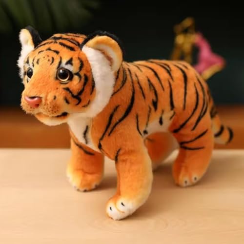 Image of Tickles Siberian Jungle Tiger Soft Stuffed Plush Animal Toy for Kids Boys & Girls Birthday Gift (Color: Yellow & Black Size: 30 cm)
