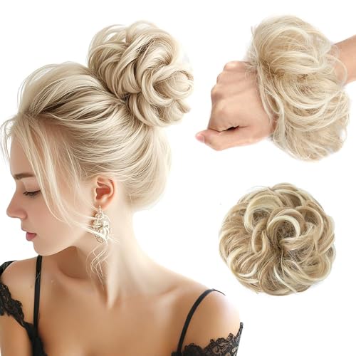 XFSRG Ciambella Chignon Messy Bun Elastico Posticcio Capelli Sintetici Acconciatura Updo Voluminoso Naturale