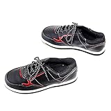 Zapatos De Bolos para Hombre Cuero Unisex Cuenca Cúbos Zapatos Moda Jugadoras De Bolos Damas,Negro,40 EU