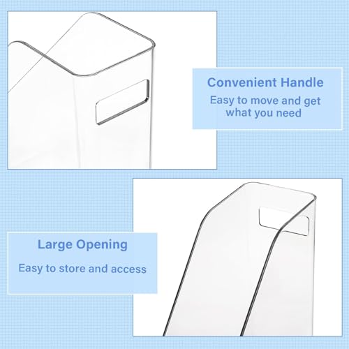 Image of Transparent Desktop Book Stand, A4 Storage Boxes, Large Capacity Plastic File Organizer, Matte Finish Desk Supplies Organisers Magazine File Holder For Office | Book Storage Organizer - Pack Of 1