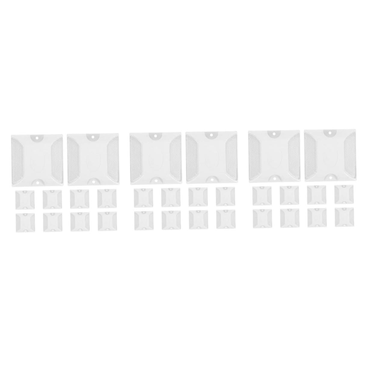Healifty 3 series Marcadores De Carretera Tacos Reflectantes Para Carretera Reflectores Para Pavimento De Calle Marcador De Seguridad Marcadores De Entrada Reflectantes 10 piezas x 3