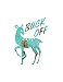 Buck Off Doe decal Teal camo