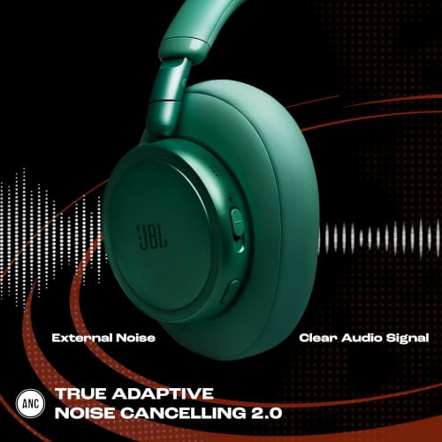 Image of JBL New Live 780NC, Advanced Noise Cancellation 2.0 Wireless Headphones, Technology (BT 6.0, Auracast, Hi-Res, LDAC, Spatial Sound, 6-mic, AI-Trained Algo) 80H Battery, 2Yrs* Warranty, Green | Bluetooth 6.0, Multipoint Connection, Up to 80 Hours Playtime, Customisable with the JBL Headphones App, Spatial Sound