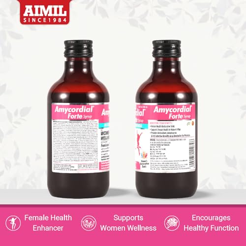 Image of AIMIL Amycordial Forte Syrup - 200ml | Ayurvedic Women Wellness & Feminine Herbal Tonic | Supports Nutritional Nourishment, Daily Energy, and Balanced Comfort (Pack of 1)