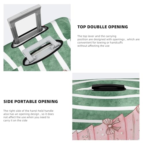 Pink Christmas Tree With Bows Elastic Travel Luggage Covers Dustproof Scratch-Resistant Suitcase Protector Fit 22-24 Inch3