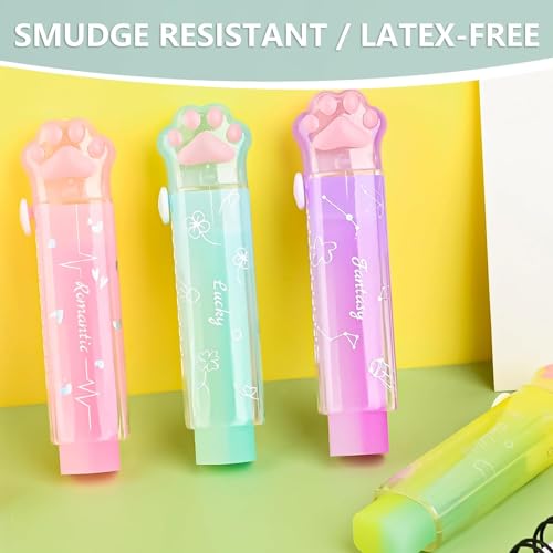 4 gomme da cancellare a forma di zampe di gatto