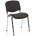 Sedia impilabile ISO per il giorno successivo con telaio cromato senza braccioli