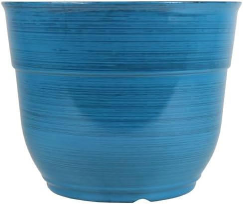 Garden Elements Indoor/Outdoor Glazed Brushed Happy Plastic Plant...