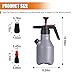GAOLAOSY 2L Car Wash Pump Foam Sprayer, 0.5 Gallon Pressure Atomizer Water Soap Spray Bottle, Hand Pump Sprayer, Car Wash Foam Gun for Auto Beauty, Wheel Washing, Home and Garden Detailing