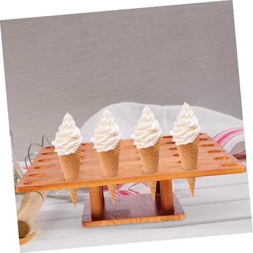 Support cornets de glace et sushis Alipis en bois poli de qualité - 3