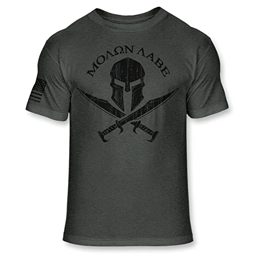 Molon Labe Spartan Helmet Cross Swords T-Shirt - USA Spartan Warrior Shirt - Soft Blend T - A215 Multicolor2