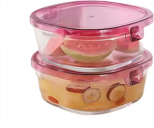 YIJOFU 耐熱ガラス弁当箱 グリーン 3段式 電子レンジ対応 冷凍OK 密封保存 食洗機可 おかず仕切り 汁漏れ防止 省スペース 保冷保熱 無鉛ガラス 抗菌加工