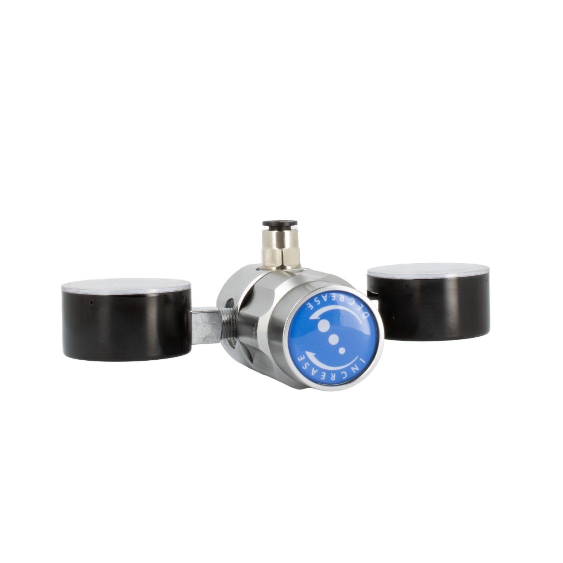 Riduttore di Pressione CO2 a Doppio Manometro, Alluminio Anodizzato, per Gasatori, Acquari e Homebrewing, con Indicatore di Pressione Alta - Bassa in Bar