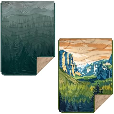 KawaGebo Kamp Outdoor Blanket Sherpa - Camping Blanket Packable, Warm Blanket for Camping, Picnic, Outdoors, Travel, Stadium, Festivals, Beach, Hammock Camp Blanket 56"x 78" Machine Washable, DWR Cover