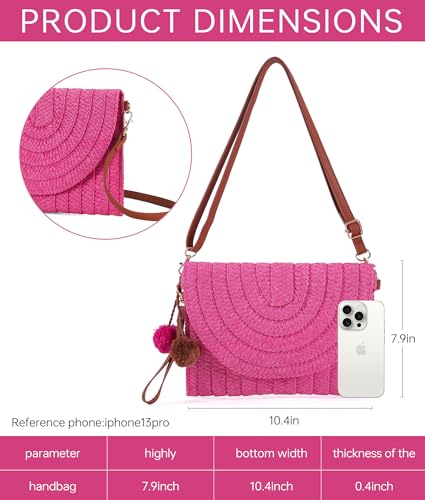 Beach Bags for Women - Summer Straw Bag Cute Woven Tote Purse for Vacation Travel