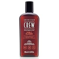AMERICAN CREW – 3-in-1 Classic Shampoo, Conditioner & Body Wash, 100ml, Pflegeshampoo und Duschgel für Männer, Produkt für die tägliche Reinigung von Körper und Haar