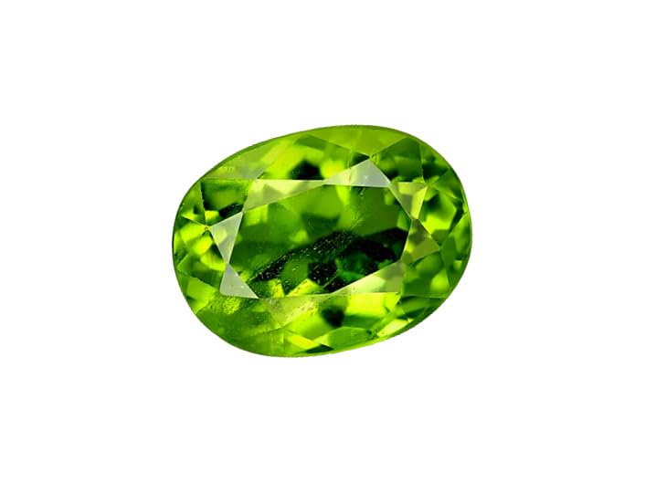 Péridot véritable AAA+++ de 7,25 ratti avec certificat gemmologique pour bague