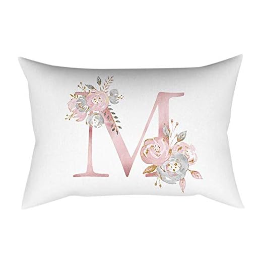 VJGOAL Moda Casual Breve Carta de impresión Fundas de Almohada Blancas Suaves Fundas de Cojines(X-Multicolor13, 30_x_50_cm)