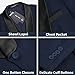 MAGE MALE Men's 3 Piece Suit Slim Fit Solid Shawl Lapel One Button Party Wedding Tuxedo Suits Blazer Jacket Vest Pants Set Navy Blue
