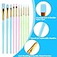 Prasacco 10 Stück Pinsel Set, Nylon Malpinsel 5 Runde Pinsel und 5 Flache Pinsel Set 10 Größen Kleine Künstlerpinsel für Ölmalerei, Acrylmalerei, Gouachemalerei, Aquarellmalerei (Blau, Lila, Grün)