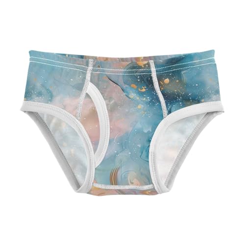visesunny Boys Cotton Underwear Watercolor Marble Galaxy Illustration Printed Toddler Soft Training Briefs Size 2T-8Y for Kid