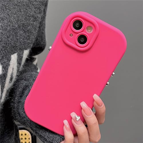Coque iPhone rose vif silicone souple antichoc fine colorée