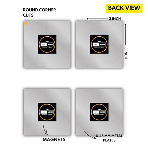 Image of Teachers Day Themed Fridge Magnets|Set of 4 Pcs|3 * 3 Inch|Glossy|Durable|Shiny|No Colour Fade Lifetime|Waterproof|Unique Design||Gifts for Teacher Day||