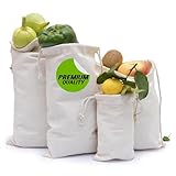 6x10 inch Muslin Cotton Premium Quality Bags, Art and Craft Bags/Pouch Thicker Fabric and Drawstring *Durable* (Pack of 25)