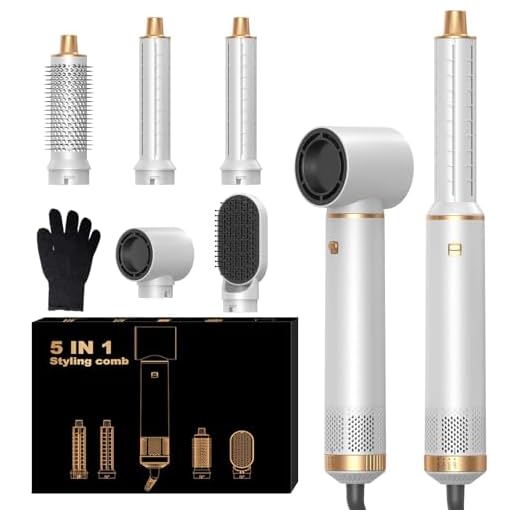 OKWRAP Haarstyler Hair Styler Set Hairstyler 5 in 1, Multistyler Haare mit FöhnRundbürste Warmluftbürste Automatischer Lockenstab Haarglätter Für Glätten, Trocknen, Volumen, Locken