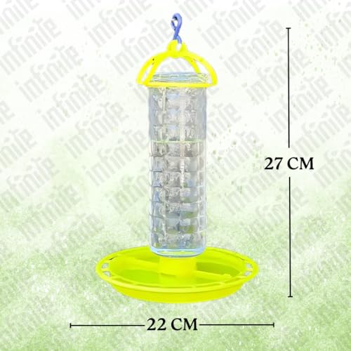 Image of Bird Feeder Water & Food Tray with Nest | Hanging Balcony Bird Feeder for Home Garden | Attracts Sparrows, Parrots, and More - Ideal for Outdoor Use (Water Feeder)