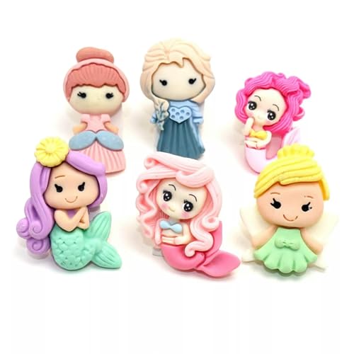 20pcs Resin Girls Cute Princess Flatback Cabochons -Default