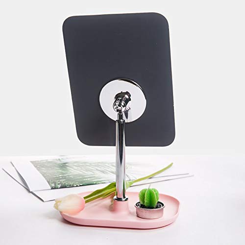Image of Kriva Square Dish Beauty Mirror, Folding Portable Tabletop Saving & Makeup Desk Vanity Countertop Mirrors with Stand for Dressing,Parlor,Travel Best Wish for Gift Men Women(Multicolor-1Pcs)