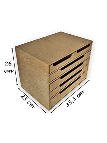 Organizador de gaveta 6 Gaveteiro para folha sulfite e porta objetos documentos organizadores papela