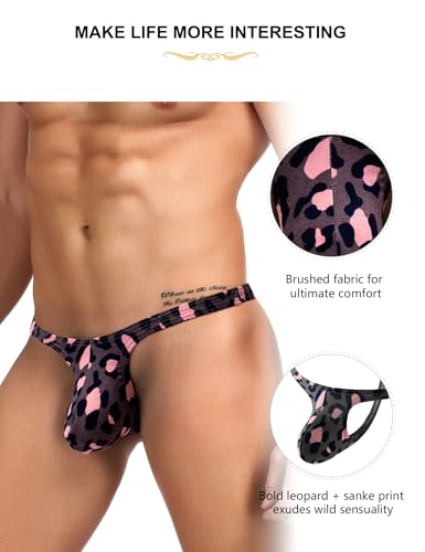 ohyeahlady Mens G-String Thong Underwear and Mens Sexy Thong Underwear Punk G-String Thong T-Back Low Rise Jockstrap Pouch Trunks (Black XL)3