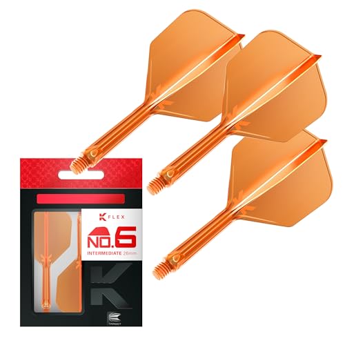 Image of Target Darts K Flex Integrated Dart Flight and Shaft, No.6 | 3-Pack K-Flex - No. 6, Kflex Precision-Molded 2-in-1 Dart Flights and Dart Shaft | Professional Dart Accessories