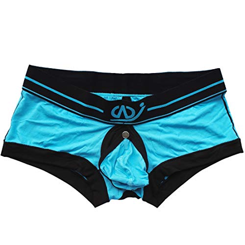 zdhoor Mens Pouch Underwear Boxer Briefs Underpants Low Rise Bikini Briefs Swimsuit Sky Blue Small