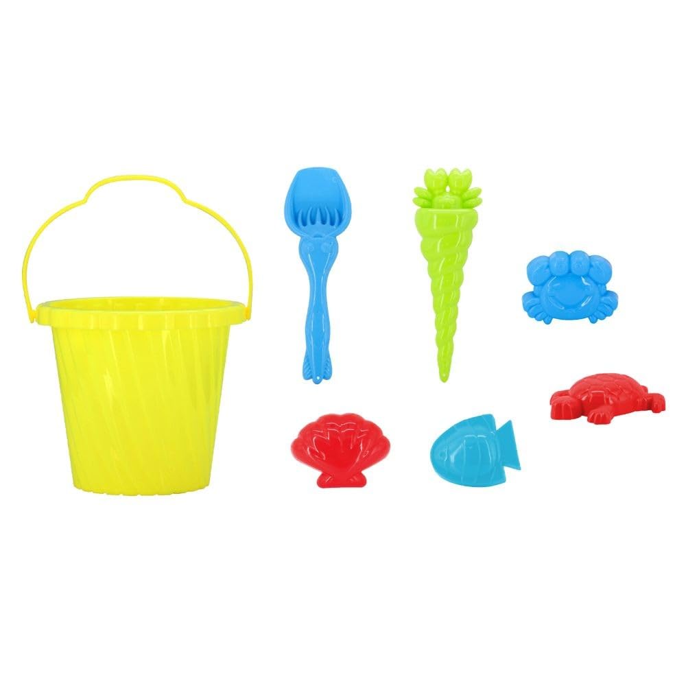 Summerz Bucket 6-Pieces Assorted, Each Sold Separately, Beach Bucket, Sand Play, Kids Toys