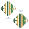 Shamrocks Irish Flag Clovers 3 PCS Car Air Freshener Hanging Aromatherapy Tablets Automotive Ornament for Auto Room Bathroom Bedside Rhombus #2