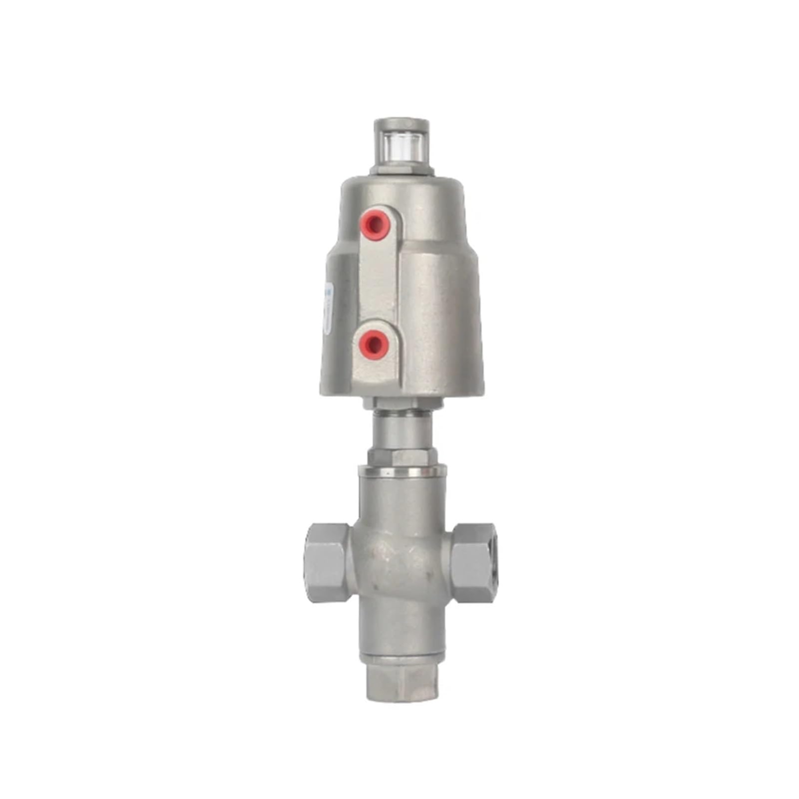 KXIWLUFV DN15 3 Way Pneumatic Seat Valve 16bar Normally Closed Actuator Angle Valves for Steam Gas Oil(Double Acting)