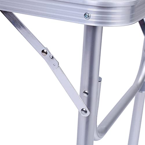 Table pliante réglable en aluminium robuste pour éviter les repas instables