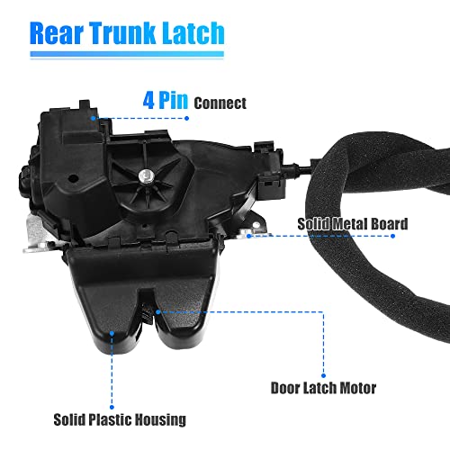 Image of X AUTOHAUX 2047500485 Rear Trunk Tailgate Door Lock Latch Actuator Assembly for Mercedes-Benz C63 for AMG 2008-2015 for Mercedes-Benz E300 2017-2019
