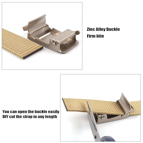 Coobbar Nylon Golf Belt - 3 Pack Canvas Men's Belt With Alloy Buckle, Adjustable, Durable, No Holes3
