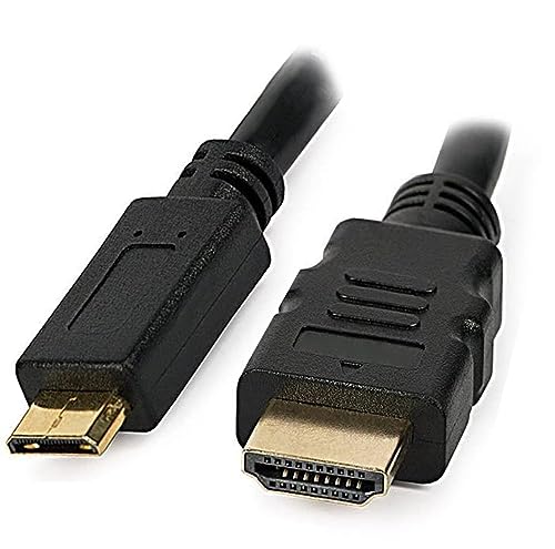 Câble Mini HDMI vers HDMI Techly 1.8m noir mâle mâle connecteurs plaqués or