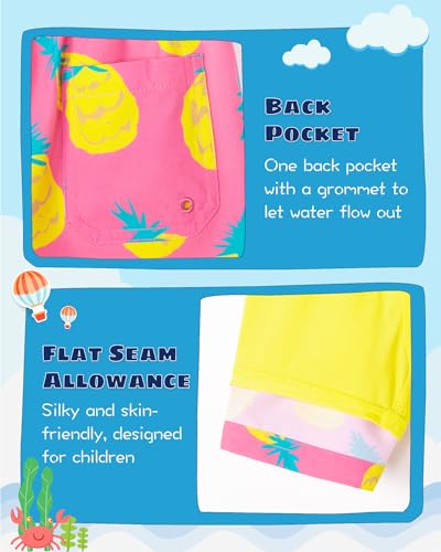 Image of SURF CUZ Boys Swim Trunks with Boxer Brief Liner Toddler Boy Stretch Swimsuit Shorts Quick Dry Swimming Trunks Bathing Suit