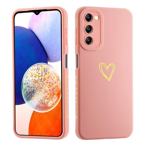 LENGRACE para Samsung Galaxy S21 Patrón De Corazón Funda,Love Patrón Moda Lindo para Mujeres Niñas Silicona Antichoque TPU Carcasa-Rosa