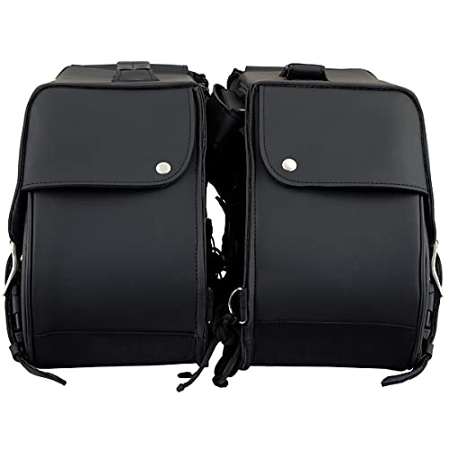 Milwaukee Leather PVC 2-Strap Throw-Over Easy Zip off and off Motorcycle Saddlebags - Large by Milwaukee Leather - Used condition - Image 6