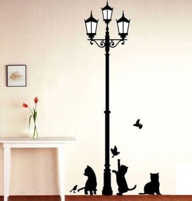 Decor Kafe Street Lamp with Cat and Birds Wall Sticker (Vinyl, 119.38 cm x 68.58 cm x 2.54 cm) (B01A6LFIYA) Amazon Price History, Amazon Price Tracker
