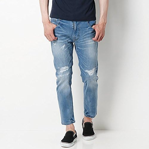 Amazon メンズメルローズ Men S Melrose パンツ ストレッチライトオン9分丈デニム 2クラッシュインディゴ 2 S 44 ジーンズ 通販